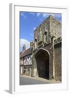 The Old Abbey Entrance and Medieval Timber Framed Houses-Peter Richardson-Framed Photographic Print