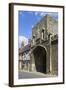 The Old Abbey Entrance and Medieval Timber Framed Houses-Peter Richardson-Framed Photographic Print