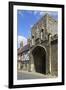 The Old Abbey Entrance and Medieval Timber Framed Houses-Peter Richardson-Framed Photographic Print