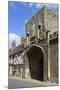 The Old Abbey Entrance and Medieval Timber Framed Houses-Peter Richardson-Mounted Photographic Print