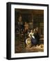 The Old Admirer, Rural Tavern with Card Playing Farmers in the Background-Jan Steen-Framed Giclee Print