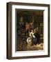 The Old Admirer, Rural Tavern with Card Playing Farmers in the Background-Jan Steen-Framed Giclee Print