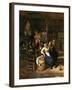 The Old Admirer, Rural Tavern with Card Playing Farmers in the Background-Jan Steen-Framed Giclee Print