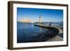 The Old Agios Nikolaos Fortress, Mandraki Harbour, Rhodes Town, Dodecanese Islands, Greek Islands-Michael Runkel-Framed Photographic Print