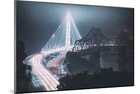 The Old and The New Bay Bridge, Oakland, San Francisco-Vincent James-Mounted Premium Photographic Print