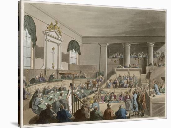 The Old Bailey, Known Also as the Central Criminal Court-A.c. Pugin-Stretched Canvas