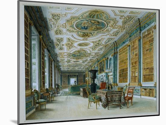 The Old Ballroom, Now the Library, Chatsworth-William Henry Hunt-Mounted Giclee Print
