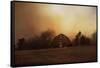 The Old Barn on a Fall Evening-Jai Johnson-Framed Stretched Canvas