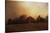 The Old Barn on a Fall Evening-Jai Johnson-Stretched Canvas