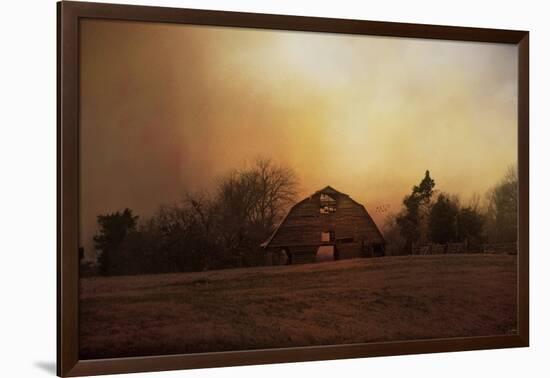 The Old Barn on a Fall Evening-Jai Johnson-Framed Giclee Print