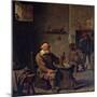 The Old Beer Drinker-David Teniers II-Mounted Giclee Print