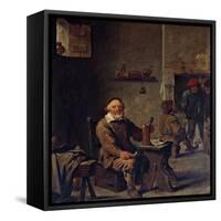 The Old Beer Drinker-David Teniers II-Framed Stretched Canvas