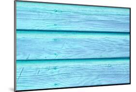 The Old Blue Paint Wood Texture with Natural Patterns-Madredus-Mounted Photographic Print