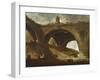 The Old Bridge, c.1760-Hubert Robert-Framed Giclee Print