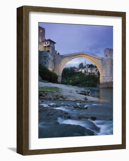 The Old Bridge, Mostar, Bosnia and Herzegovina-Walter Bibikow-Framed Photographic Print