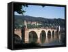 The Old Bridge Over the River Neckar, with the Castle in the Distance, Heidelberg, Germany-Geoff Renner-Framed Stretched Canvas