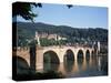 The Old Bridge Over the River Neckar, with the Castle in the Distance, Heidelberg, Germany-Geoff Renner-Stretched Canvas