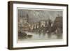 The Old Bridge over the Tyne at Newcastle, Built in the 13th Century, Destroyed by a Flood in 1771-Henry William Brewer-Framed Giclee Print