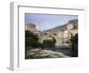 The Old Bridge Stari Most, Mostar, Bosnia-Hercegovia-Walter Bibikow-Framed Photographic Print