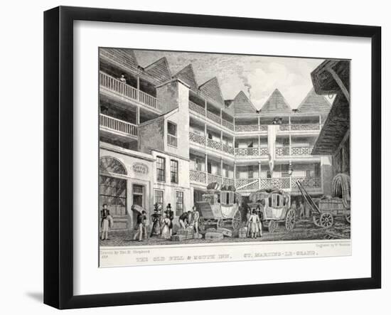 The Old Bull and Mouth Inn-Thomas Hosmer Shepherd-Framed Giclee Print