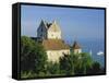 The Old Castle Towering Above Lake Constance, Meersburg, Baden-Wurttemberg, Germany, Europe-Ruth Tomlinson-Framed Stretched Canvas