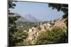 The old citadel of Evisa perched on the hill surrounded by mountains, Southern Corsica, France, Eur-Roberto Moiola-Mounted Photographic Print