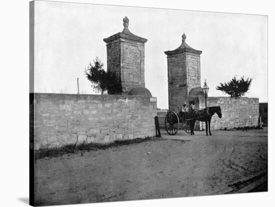 The Old City Gate, St Augustine, Florida, USA, 1893-John L Stoddard-Stretched Canvas