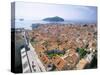 The Old City Rooftops and Island of Lokrum, Dubrovnik, Dalmatian Coast, Croatia-Steve Vidler-Stretched Canvas