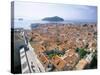 The Old City Rooftops and Island of Lokrum, Dubrovnik, Dalmatian Coast, Croatia-Steve Vidler-Stretched Canvas