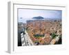 The Old City Rooftops and Island of Lokrum, Dubrovnik, Dalmatian Coast, Croatia-Steve Vidler-Framed Photographic Print