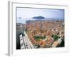 The Old City Rooftops and Island of Lokrum, Dubrovnik, Dalmatian Coast, Croatia-Steve Vidler-Framed Photographic Print