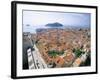 The Old City Rooftops and Island of Lokrum, Dubrovnik, Dalmatian Coast, Croatia-Steve Vidler-Framed Photographic Print