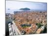 The Old City Rooftops and Island of Lokrum, Dubrovnik, Dalmatian Coast, Croatia-Steve Vidler-Mounted Photographic Print