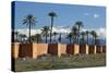 The Old City Walls and Snow Capped Atlas Mountains, Marrakech, Morocco, North Africa, Africa-Stuart Black-Stretched Canvas