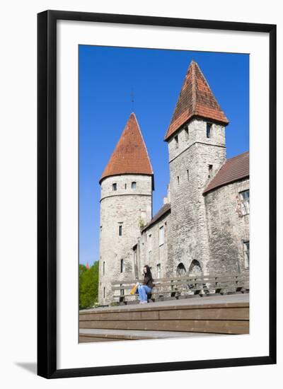 The Old City Walls of the Old Town of Tallinn, Estonia, Baltic States, Europe-Nico Tondini-Framed Photographic Print