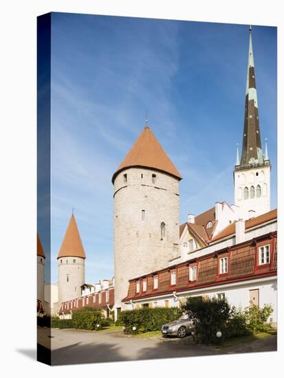 The Old City walls, Old Town, UNESCO World Heritage Site, Tallinn, Estonia, Europe-Ben Pipe-Stretched Canvas