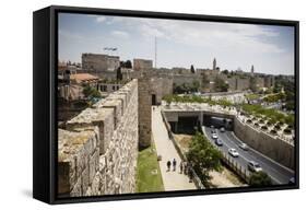 The Old City Walls, UNESCO World Heritage Site, Jerusalem, Israel, Middle East-Yadid Levy-Framed Stretched Canvas