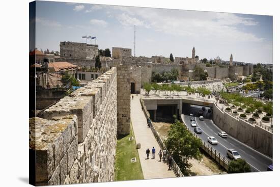 The Old City Walls, UNESCO World Heritage Site, Jerusalem, Israel, Middle East-Yadid Levy-Stretched Canvas