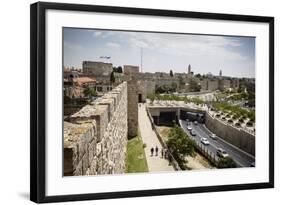 The Old City Walls, UNESCO World Heritage Site, Jerusalem, Israel, Middle East-Yadid Levy-Framed Photographic Print