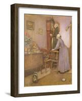 The Old Clock, 1863-George John Pinwell-Framed Giclee Print