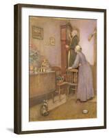 The Old Clock, 1863-George John Pinwell-Framed Giclee Print