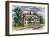 The Old Colonial Capitol at Williamsburg, Virginia, 1700s-null-Framed Giclee Print