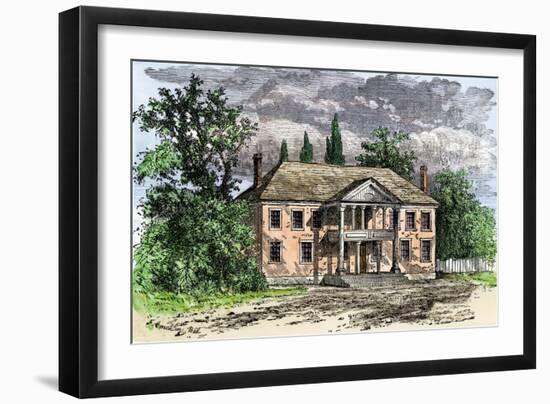 The Old Colonial Capitol at Williamsburg, Virginia, 1700s-null-Framed Giclee Print