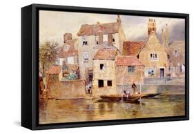 The Old Cottages at Eton-Myles Birket Foster-Framed Stretched Canvas