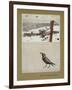 The Old Country Mansion - a Crow With a Large Country House in the Snow-Cecil Aldin-Framed Giclee Print