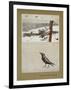 The Old Country Mansion - a Crow With a Large Country House in the Snow-Cecil Aldin-Framed Giclee Print