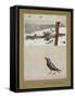 The Old Country Mansion - a Crow With a Large Country House in the Snow-Cecil Aldin-Framed Stretched Canvas