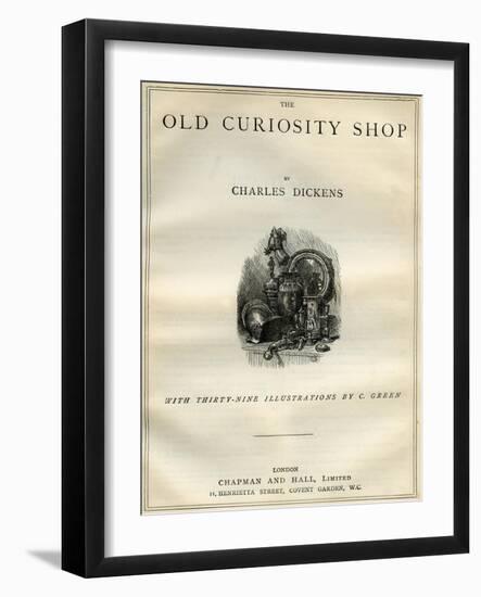 The Old Curiosity Shop by Charles Dickens-Charles Green-Framed Giclee Print