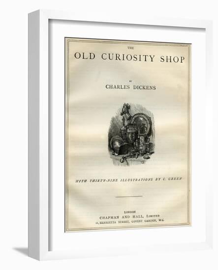 The Old Curiosity Shop by Charles Dickens-Charles Green-Framed Giclee Print