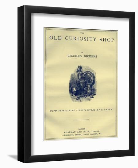 The Old Curiosity Shop by Charles Dickens-Charles Green-Framed Premium Giclee Print